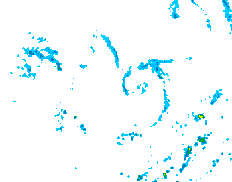 GDPS precipitation 222 hour forecast chart for Canada based on 2025/07/02 1200Z data