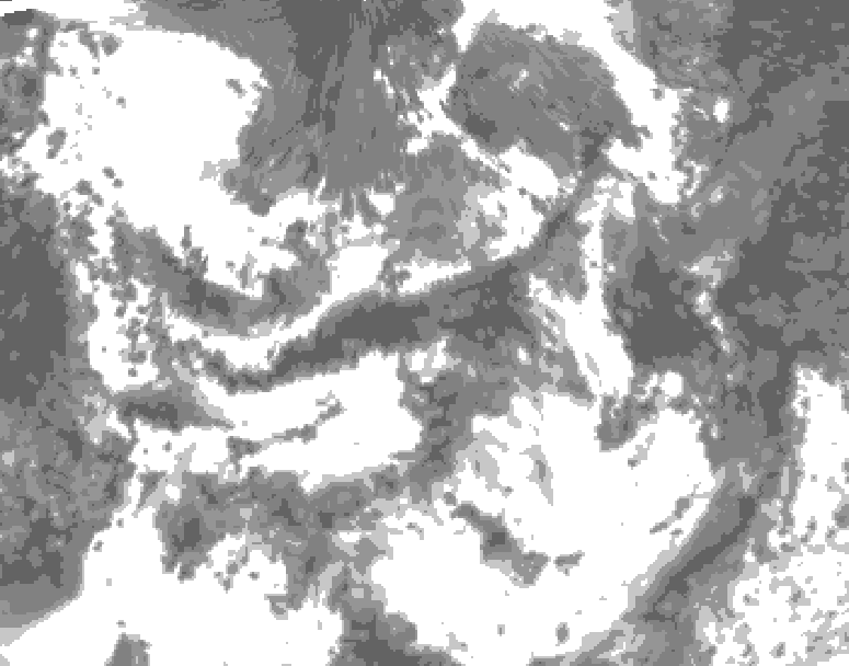 GDPS total cloud 060 hour forecast chart for Canada based on 2025/07/02 0000Z data