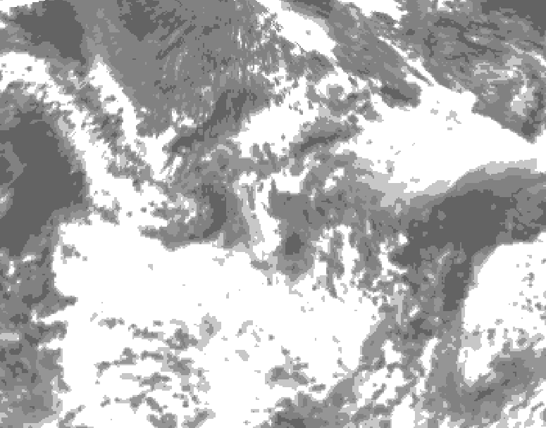 GDPS total cloud 192 hour forecast chart for Canada based on 2025/07/02 0000Z data