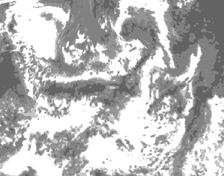 GDPS total cloud 036 hour forecast chart for Canada based on 2025/07/02 1200Z data