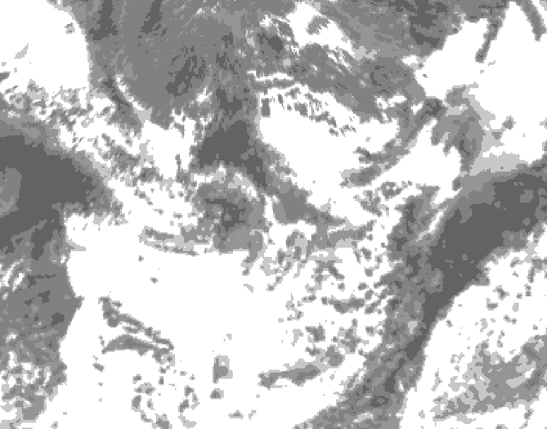 GDPS total cloud 180 hour forecast chart for Canada based on 2025/07/02 1200Z data
