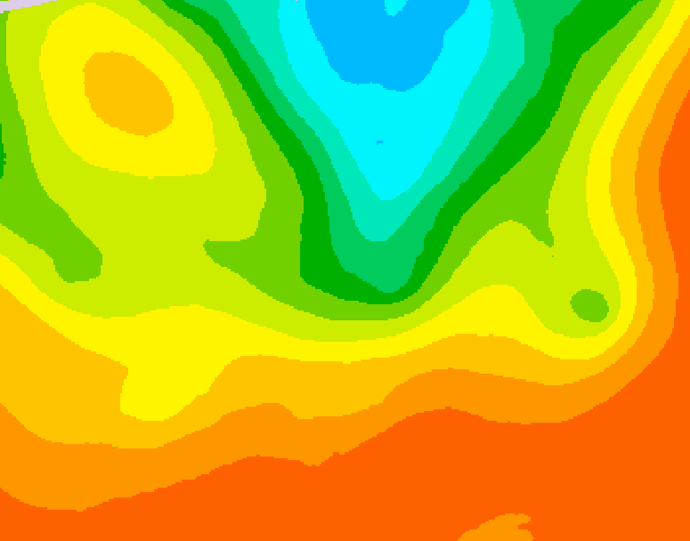 GDPS 500 millibar geopotential height 060 hour forecast chart for Canada based on 2025/07/03 0000Z data