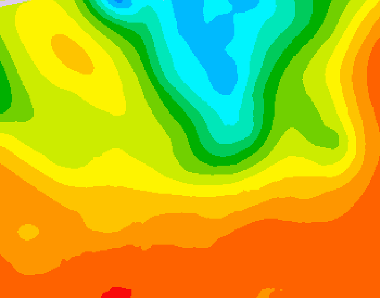 GDPS 500 millibar geopotential height 072 hour forecast chart for Canada based on 2025/07/03 0000Z data