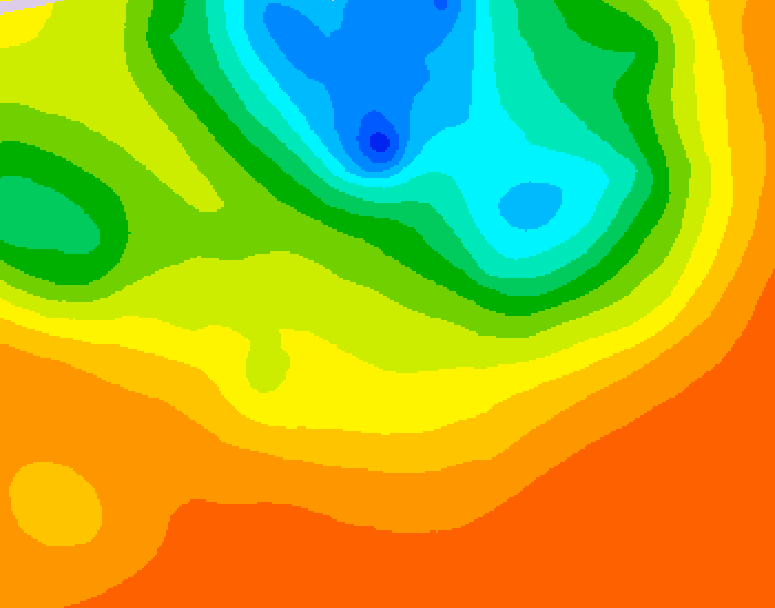 GDPS 500 millibar geopotential height 108 hour forecast chart for Canada based on 2025/07/03 0000Z data