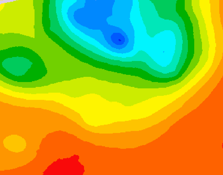 GDPS 500 millibar geopotential height 120 hour forecast chart for Canada based on 2025/07/03 0000Z data