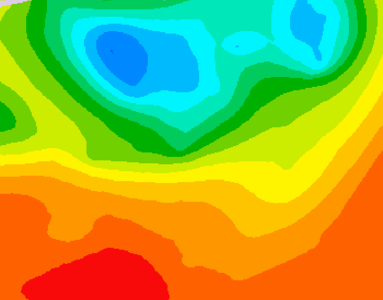 GDPS 500 millibar geopotential height 180 hour forecast chart for Canada based on 2025/07/03 0000Z data