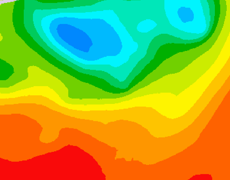 GDPS 500 millibar geopotential height 186 hour forecast chart for Canada based on 2025/07/03 0000Z data