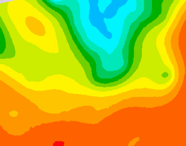 GDPS 500 millibar geopotential height 060 hour forecast chart for Canada based on 2025/07/03 1200Z data