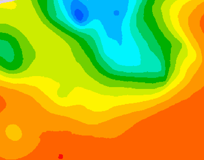 GDPS 500 millibar geopotential height 084 hour forecast chart for Canada based on 2025/07/03 1200Z data