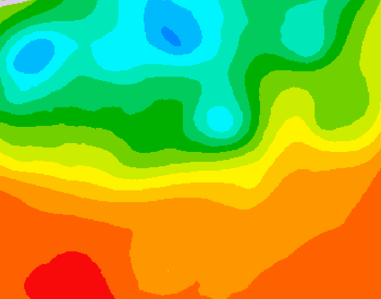 GDPS 500 millibar geopotential height 222 hour forecast chart for Canada based on 2025/07/03 1200Z data