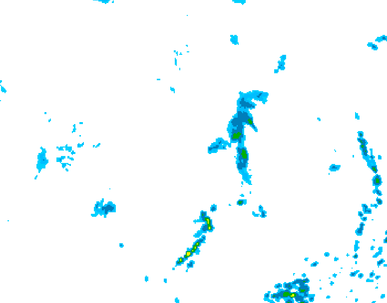 GDPS precipitation 060 hour forecast chart for Canada based on 2025/07/03 0000Z data
