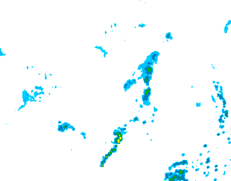 GDPS precipitation 048 hour forecast chart for Canada based on 2025/07/03 1200Z data