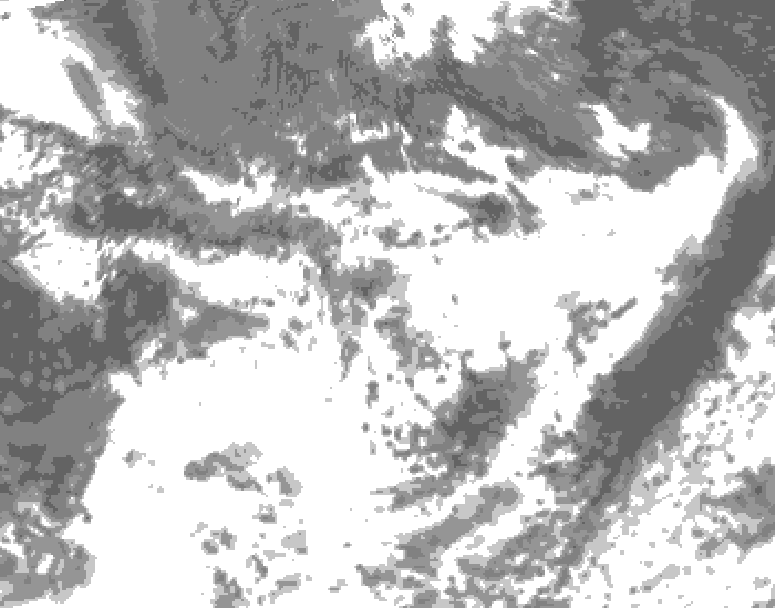GDPS total cloud 144 hour forecast chart for Canada based on 2025/07/03 0000Z data