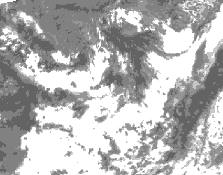 GDPS total cloud 180 hour forecast chart for Canada based on 2025/07/03 0000Z data