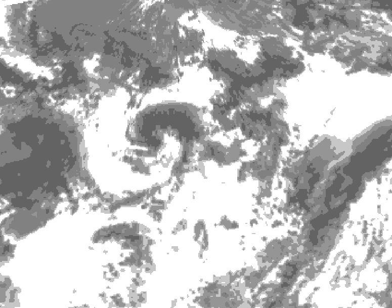 GDPS total cloud 180 hour forecast chart for Canada based on 2025/07/03 1200Z data