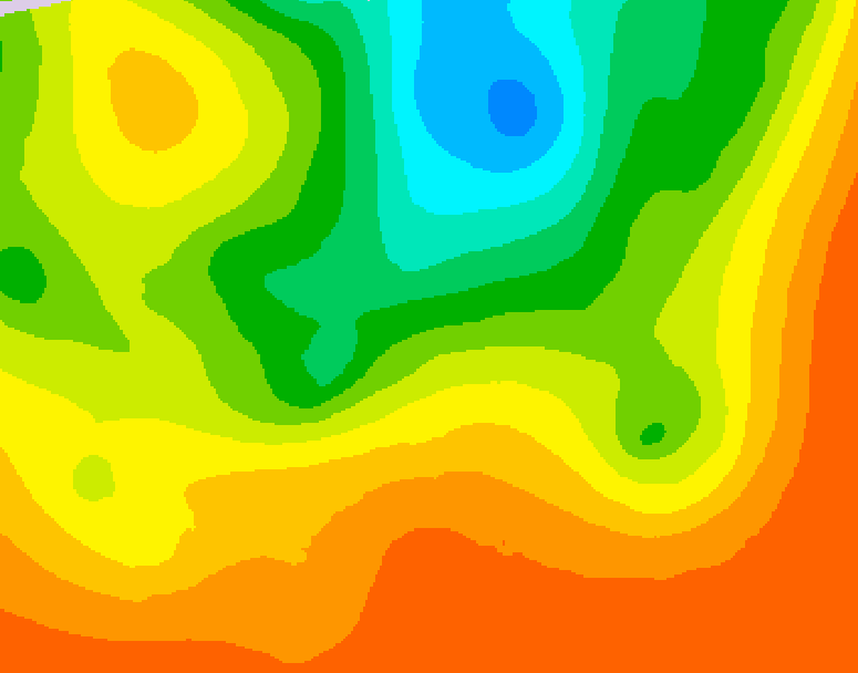 GDPS 500 millibar geopotential height 012 hour forecast chart for Canada based on 2025/07/04 0000Z data