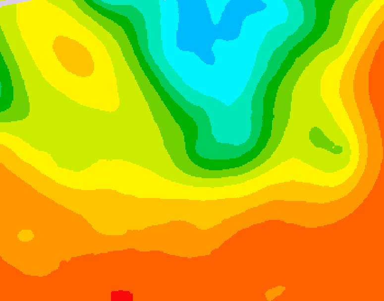GDPS 500 millibar geopotential height 048 hour forecast chart for Canada based on 2025/07/04 0000Z data