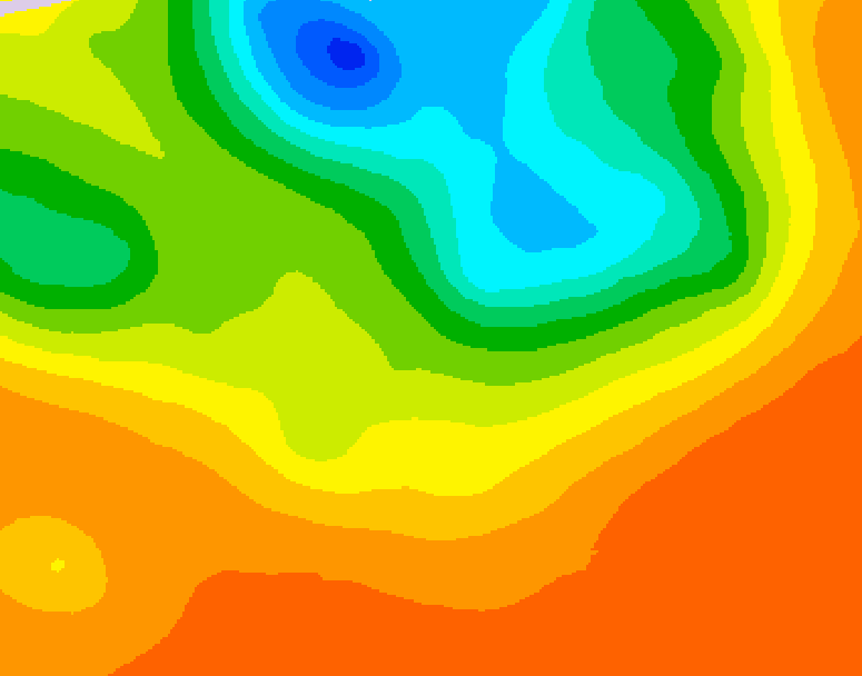 GDPS 500 millibar geopotential height 084 hour forecast chart for Canada based on 2025/07/04 0000Z data
