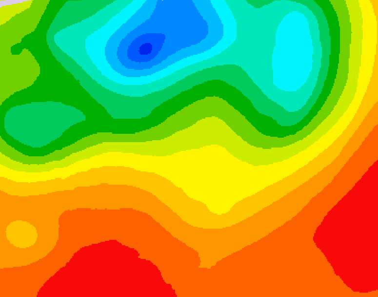 GDPS 500 millibar geopotential height 120 hour forecast chart for Canada based on 2025/07/04 0000Z data