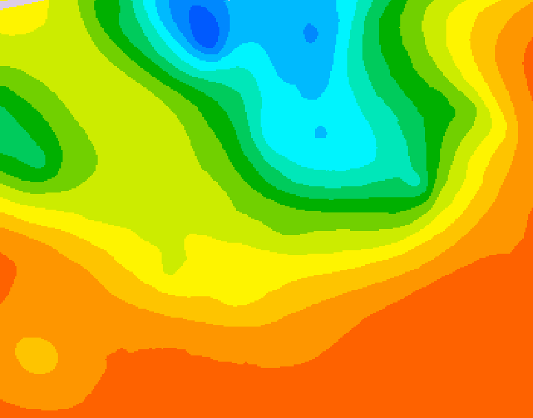 GDPS 500 millibar geopotential height 060 hour forecast chart for Canada based on 2025/07/04 1200Z data