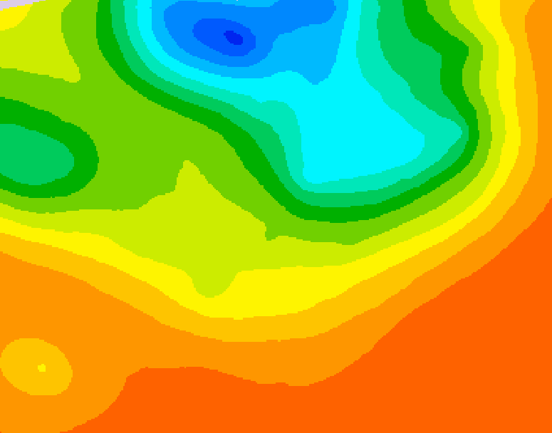 GDPS 500 millibar geopotential height 072 hour forecast chart for Canada based on 2025/07/04 1200Z data