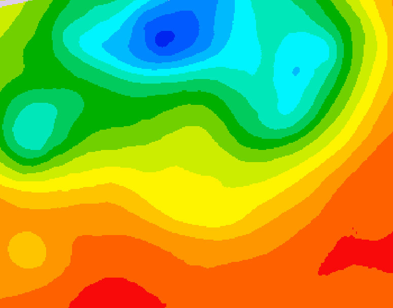 GDPS 500 millibar geopotential height 096 hour forecast chart for Canada based on 2025/07/04 1200Z data