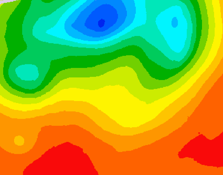 GDPS 500 millibar geopotential height 108 hour forecast chart for Canada based on 2025/07/04 1200Z data