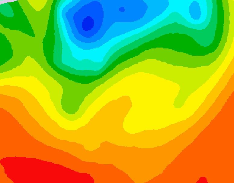 GDPS 500 millibar geopotential height 150 hour forecast chart for Canada based on 2025/07/04 1200Z data