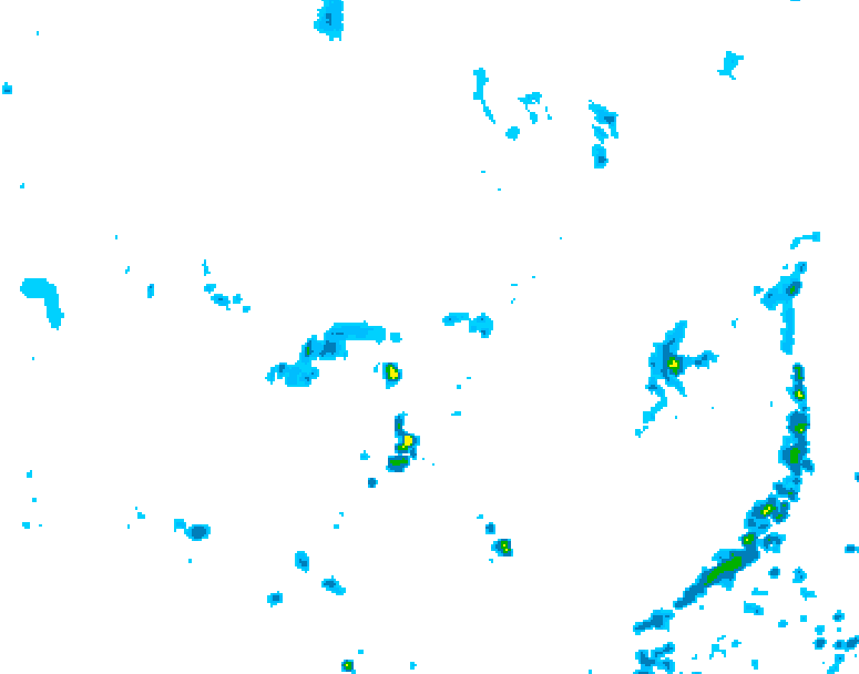 GDPS precipitation 012 hour forecast chart for Canada based on 2025/07/04 0000Z data