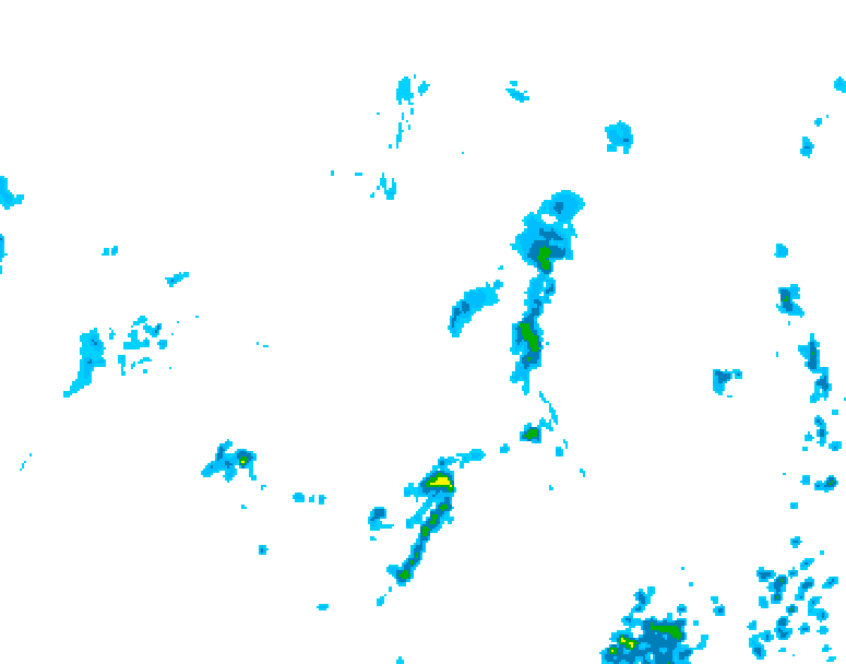 GDPS precipitation 036 hour forecast chart for Canada based on 2025/07/04 0000Z data