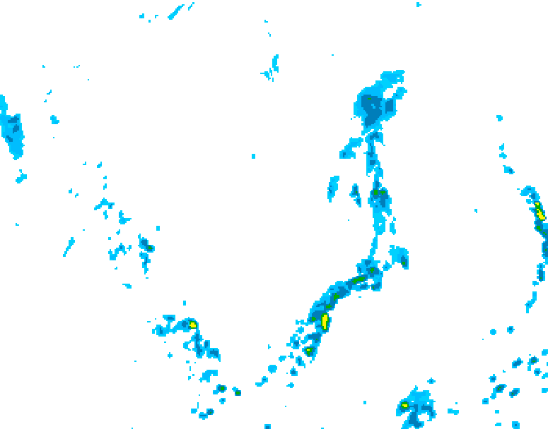 GDPS precipitation 036 hour forecast chart for Canada based on 2025/07/04 1200Z data