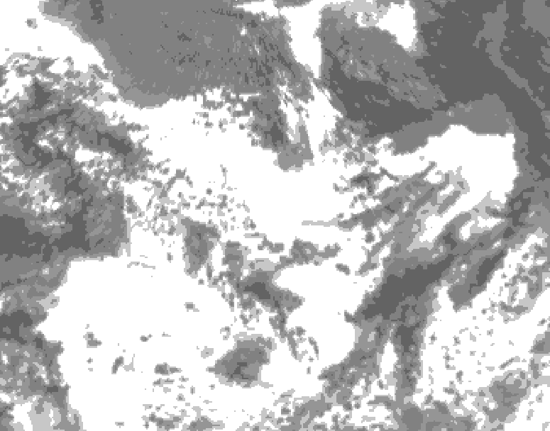 GDPS total cloud 096 hour forecast chart for Canada based on 2025/07/04 0000Z data