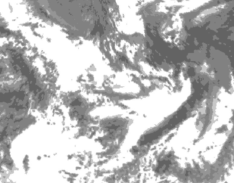 GDPS total cloud 060 hour forecast chart for Canada based on 2025/07/04 1200Z data