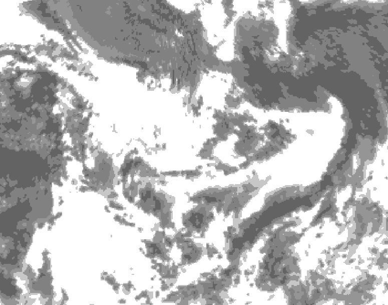GDPS total cloud 072 hour forecast chart for Canada based on 2025/07/04 1200Z data