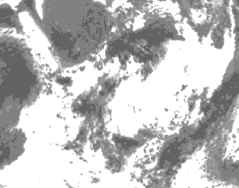 GDPS total cloud 156 hour forecast chart for Canada based on 2025/07/04 1200Z data