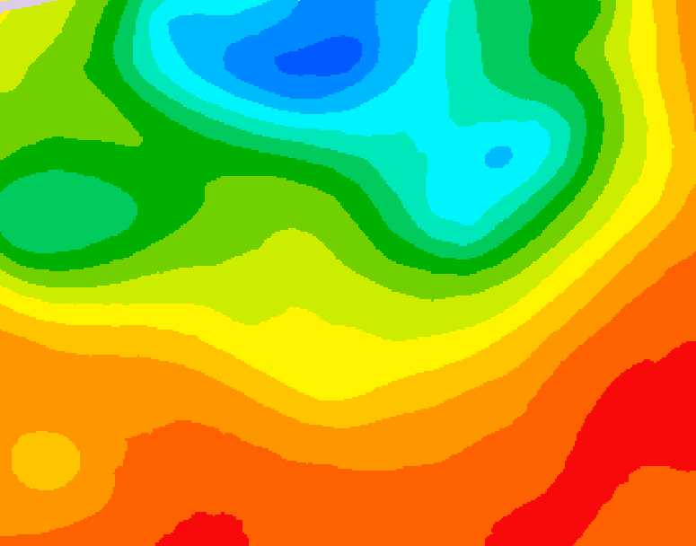 GDPS 500 millibar geopotential height 072 hour forecast chart for Canada based on 2025/07/05 0000Z data