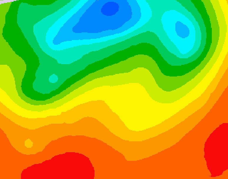 GDPS 500 millibar geopotential height 108 hour forecast chart for Canada based on 2025/07/05 0000Z data