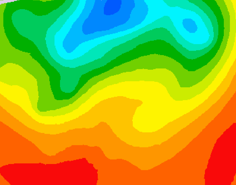 GDPS 500 millibar geopotential height 120 hour forecast chart for Canada based on 2025/07/05 0000Z data