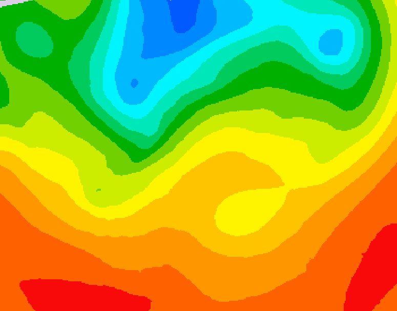 GDPS 500 millibar geopotential height 132 hour forecast chart for Canada based on 2025/07/05 0000Z data