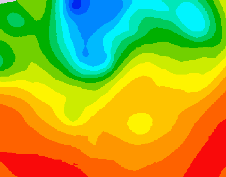 GDPS 500 millibar geopotential height 144 hour forecast chart for Canada based on 2025/07/05 0000Z data