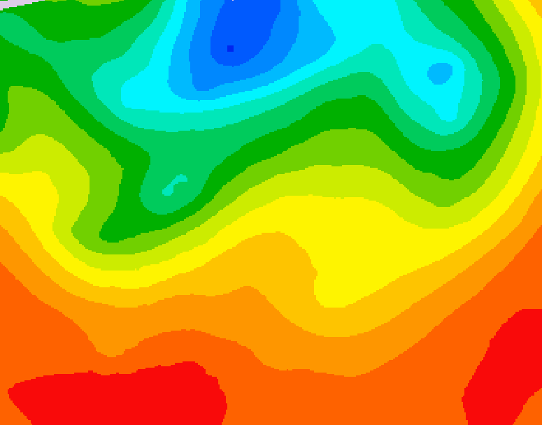 GDPS 500 millibar geopotential height 108 hour forecast chart for Canada based on 2025/07/05 1200Z data