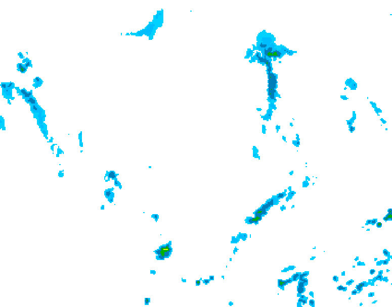 GDPS precipitation 024 hour forecast chart for Canada based on 2025/07/05 1200Z data