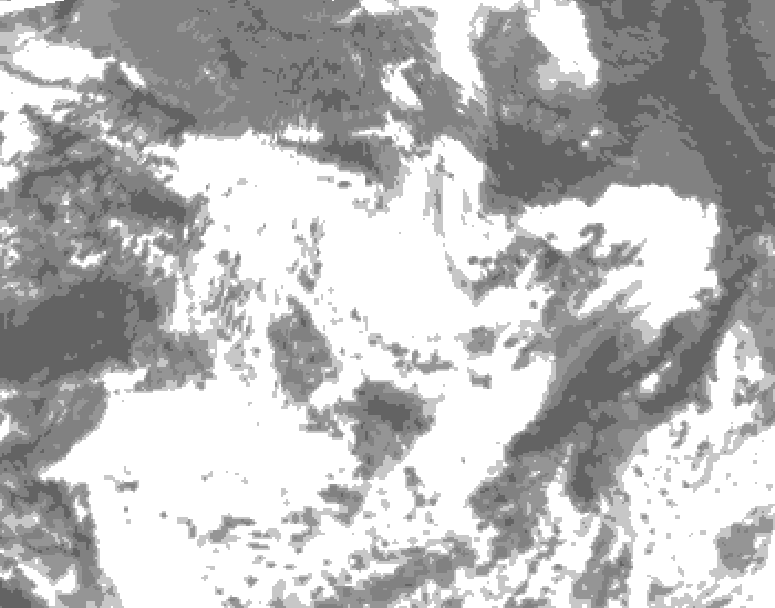 GDPS total cloud 072 hour forecast chart for Canada based on 2025/07/05 0000Z data