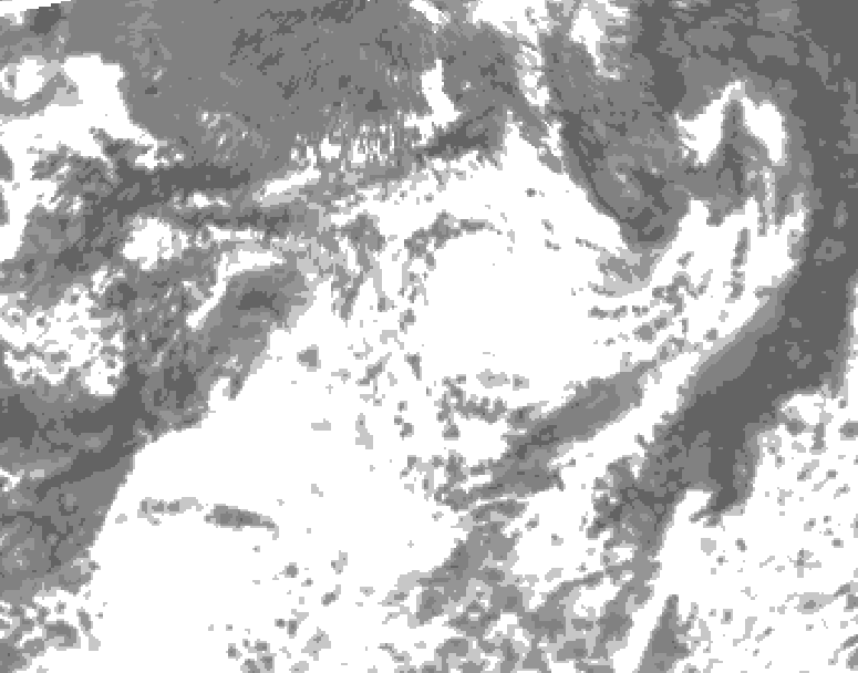 GDPS total cloud 096 hour forecast chart for Canada based on 2025/07/05 0000Z data