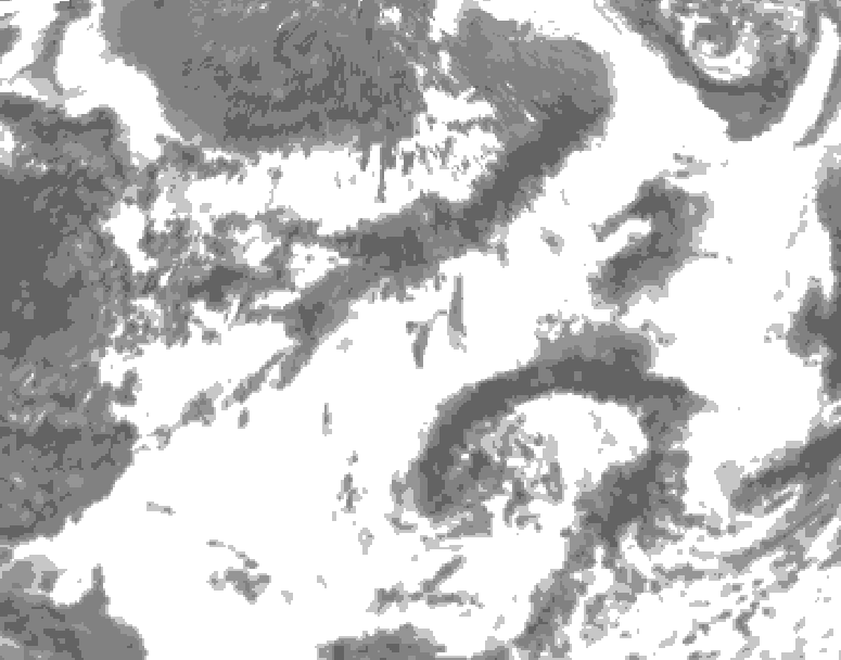 GDPS total cloud 234 hour forecast chart for Canada based on 2025/07/05 0000Z data