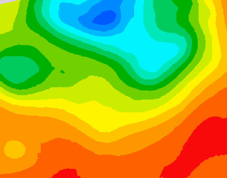 GDPS 500 millibar geopotential height 048 hour forecast chart for Canada based on 2025/07/06 0000Z data