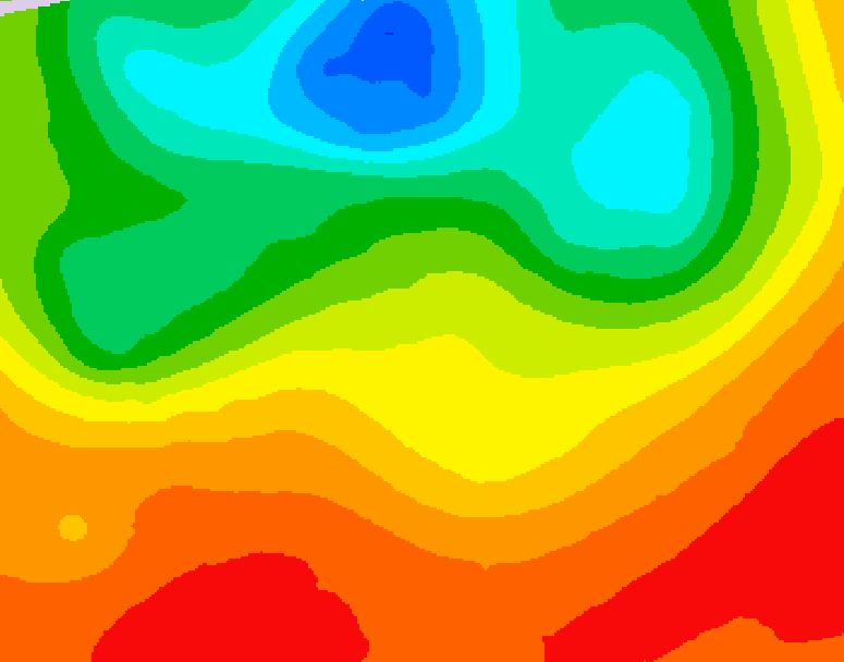 GDPS 500 millibar geopotential height 072 hour forecast chart for Canada based on 2025/07/06 0000Z data