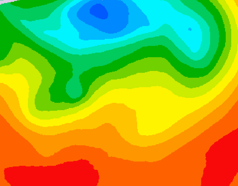 GDPS 500 millibar geopotential height 096 hour forecast chart for Canada based on 2025/07/06 0000Z data