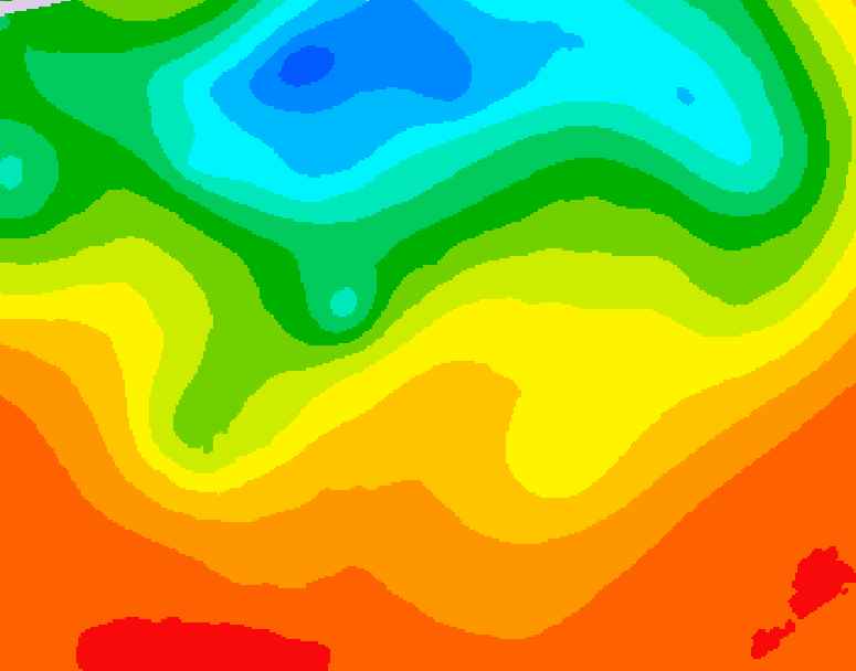 GDPS 500 millibar geopotential height 108 hour forecast chart for Canada based on 2025/07/06 0000Z data