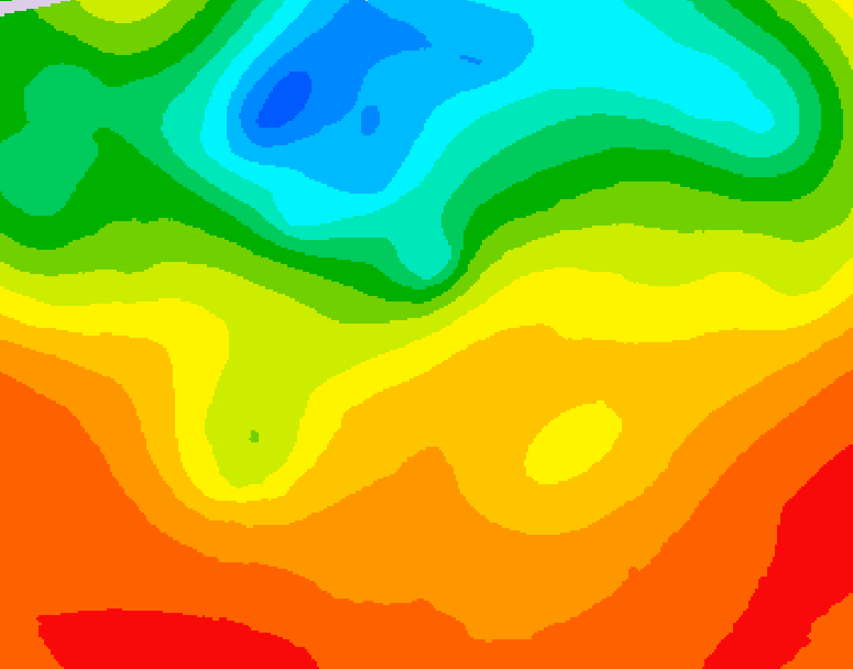 GDPS 500 millibar geopotential height 120 hour forecast chart for Canada based on 2025/07/06 0000Z data